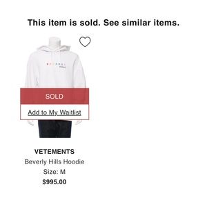 Vetements Beverly Hills Hoodie